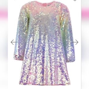 Lola and The Boys Pastel Sequin Ombre Dress, Size 6